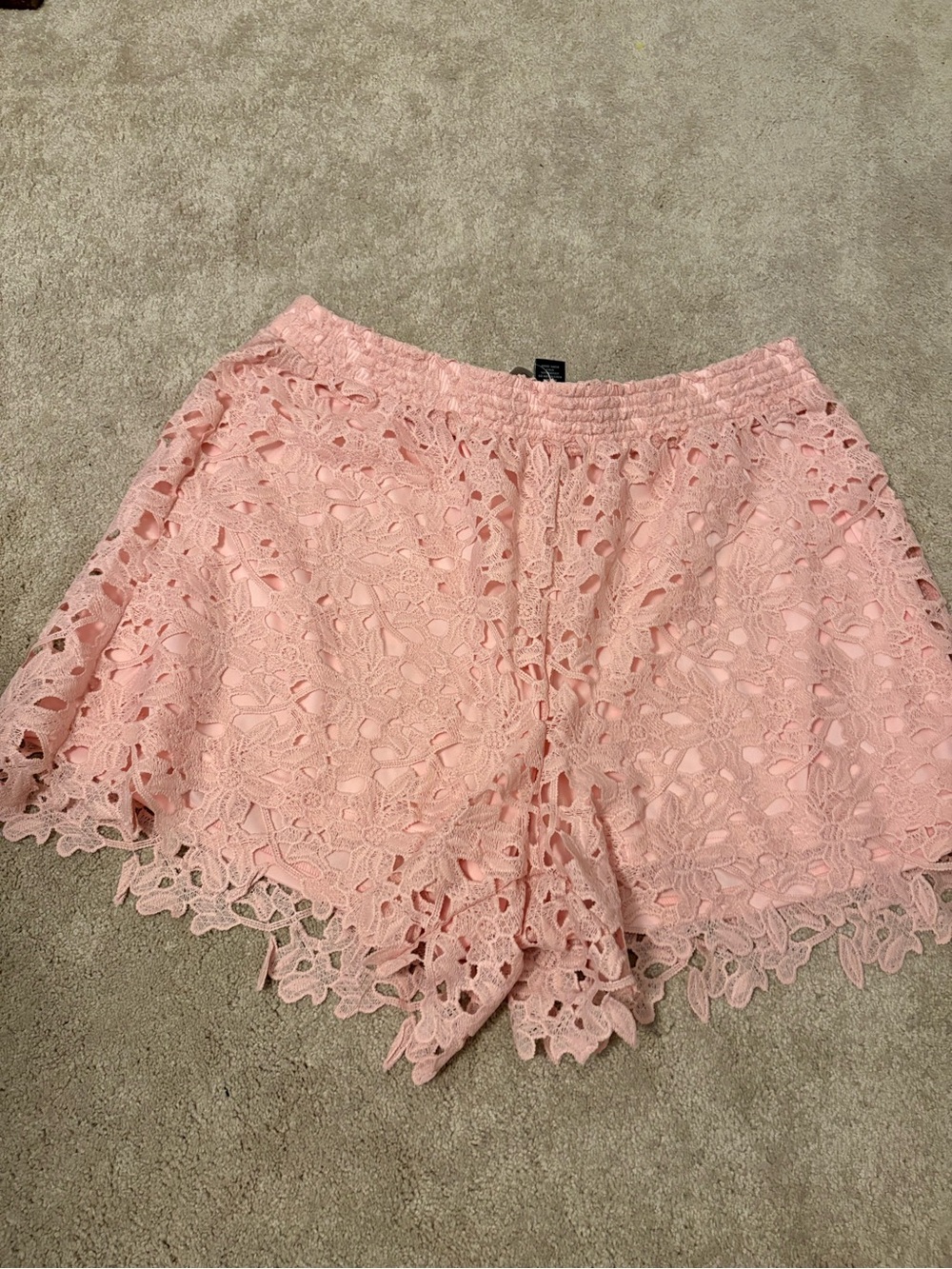Lane Bryant Blush Pink Lace Shorts